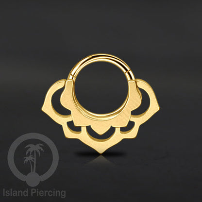 Anting Tindik Stainless Segment Ring yang unik Body Jewelry untuk Telinga dan Septum warna gold