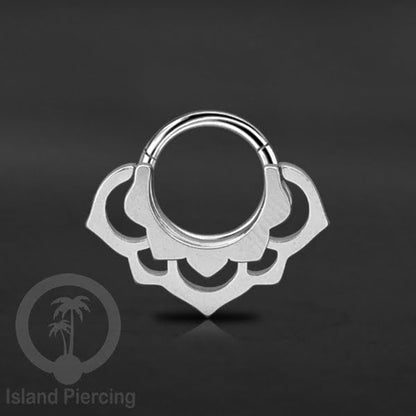 Anting Tindik Stainless Segment Ring yang unik Body Jewelry untuk Telinga dan Septum warna silver