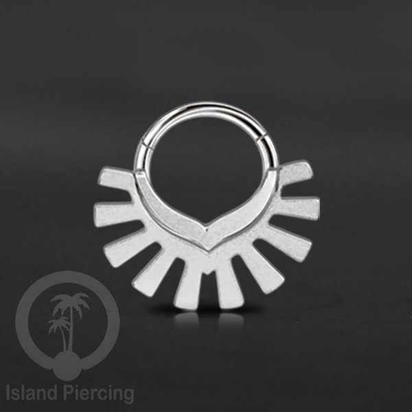 Anting Tindik Stainless Hinged Segment Ring Septum Piercing Telinga Body Jewelry warna silver