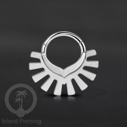 Anting Tindik Stainless Hinged Segment Ring Septum Piercing Telinga Body Jewelry warna silver