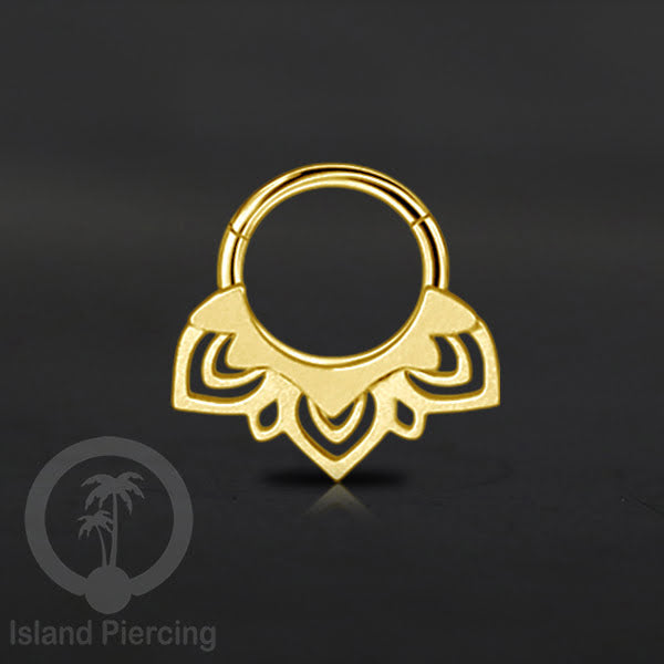 Anting Tindik Stainless Segment Ring yang unik Body Jewelry untuk Telinga dan Septum warna gold