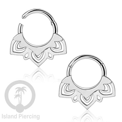 Anting Tindik Stainless Segment Ring yang unik Body Jewelry untuk Telinga dan Septum warna silver