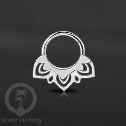 Anting Tindik Stainless Segment Ring yang unik Body Jewelry untuk Telinga dan Septum warna silver