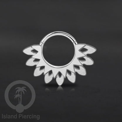 Anting Tindik Stainless Segment Ring yang unik Body Jewelry untuk Telinga dan Septum warna silver