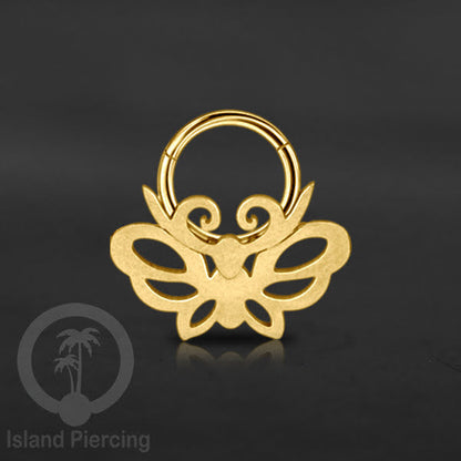 Anting Tindik Stainless Segment Ring yang unik Body Jewelry untuk Telinga dan Septum warna gold
