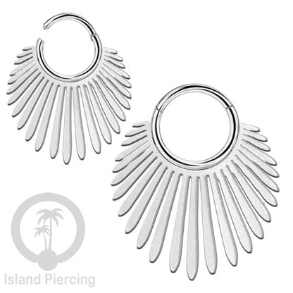 Anting Tindik Stainless Hinged Segment Ring Septum Piercing Telinga Body Jewelry warna silver