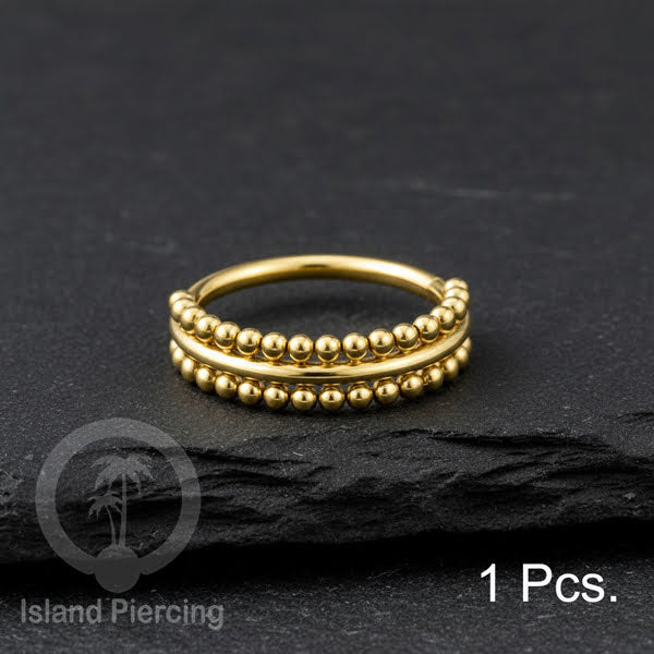 Perhiasan Stainless Conch Piercing Ring Conch Body Jewelry Segment Ring unik warna emas
