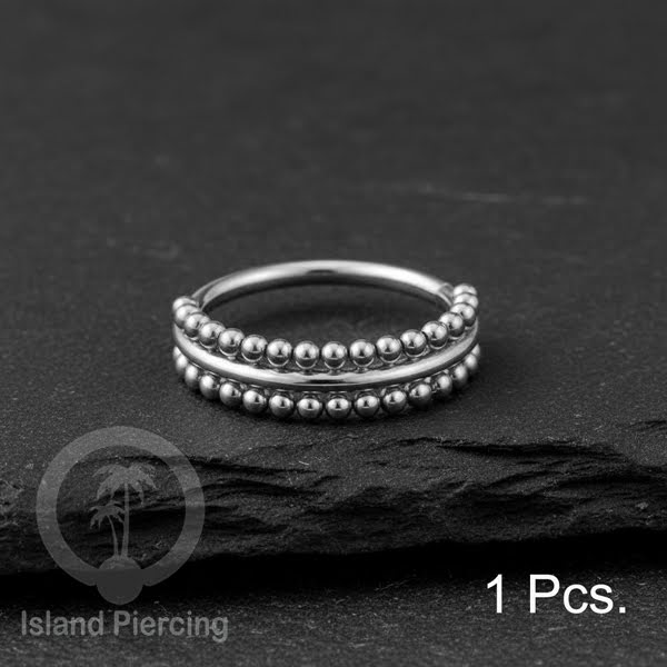 Perhiasan Stainless Conch Piercing Ring Conch Body Jewelry Segment Ring unik warna Silver