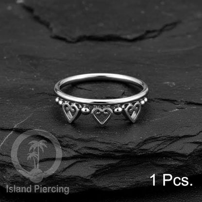 Perhiasan Stainless Conch Piercing Ring Conch Body Jewelry Segment Ring unik warna Silver