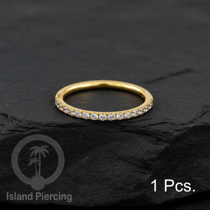Perhiasan Stainless Conch Piercing Ring Conch Body Jewelry Segment Ring unik warna emas