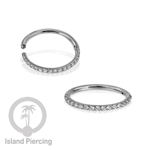 Perhiasan Stainless Conch Piercing Ring Conch Body Jewelry Segment Ring unik warna Silver
