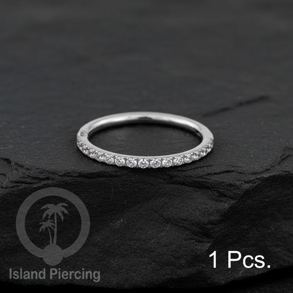 Perhiasan Stainless Conch Piercing Ring Conch Body Jewelry Segment Ring unik warna Silver