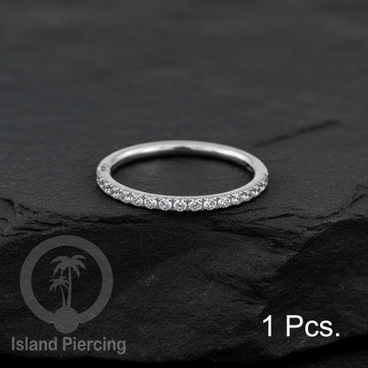 Perhiasan Stainless Conch Piercing Ring Conch Body Jewelry Segment Ring unik warna Silver