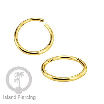Perhiasan Stainless Conch Piering Ring Conch Body Jewelry Segment Ring Silver &amp; Black