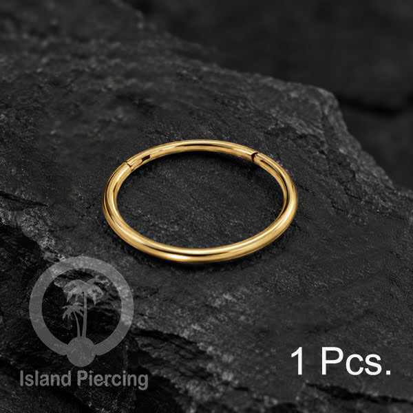 Perhiasan Stainless Conch Piering Ring Conch Body Jewelry Segment Ring Silver &amp; Black