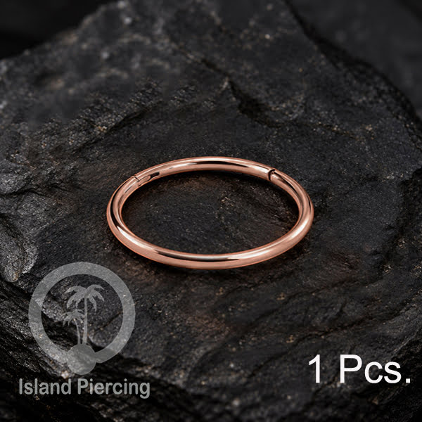 Perhiasan Stainless Conch Piering Ring Conch Body Jewelry Segment Ring Silver &amp; Black