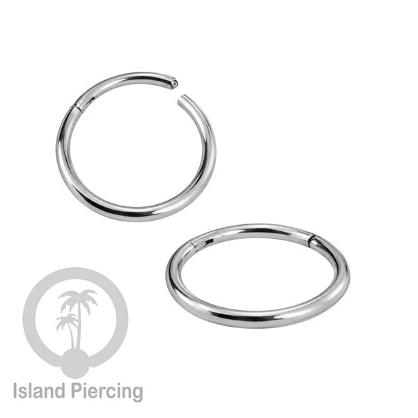 Perhiasan Stainless Conch Piering Ring Conch Body Jewelry Segment Ring Silver &amp; Black