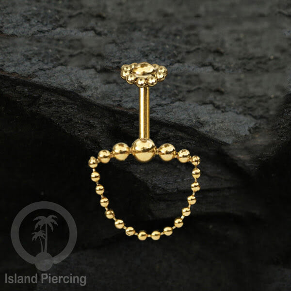 Anting Tindik Helix Piercing Stainless pilihan warna gold atau silver Helix Body Jewelry