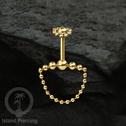 Anting Tindik Helix Piercing Stainless pilihan warna gold atau silver Helix Body Jewelry