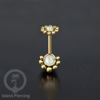 Anting Piercing Helix Stainless warna gold dengan batu banyak variasi, anting tindik baja beda