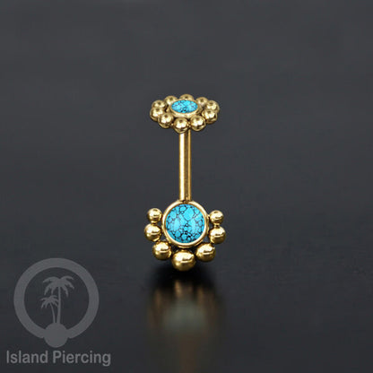 Anting Piercing Helix Stainless warna gold dengan batu banyak variasi, anting tindik baja beda