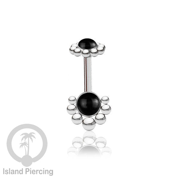 Anting Piercing Helix Stainless warna silver dengan batu banyak variasi, anting tindik baja beda