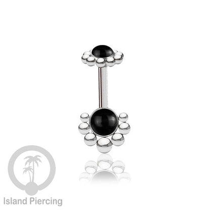 Anting Piercing Helix Stainless warna silver dengan batu banyak variasi, anting tindik baja beda