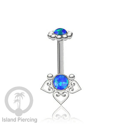 Tindik Anting Helix Stainless motif hati kecil warna silver dengan batu, Steel Helix piercing