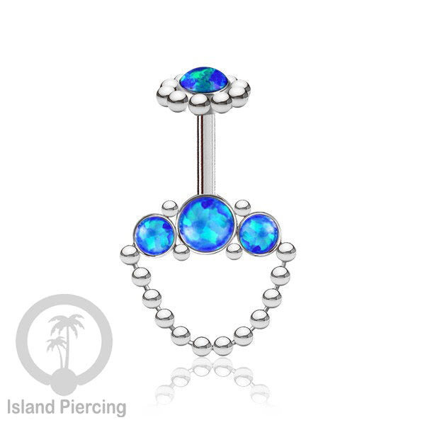 Tindik Anting Helix Stainless warna silver dengan rantai dan 3 batu Helix Piercing jewelry