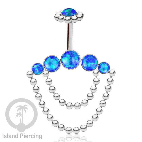 Anting Tindik Stainless warna silver, Piercing Helix dengan rantai dan batu
