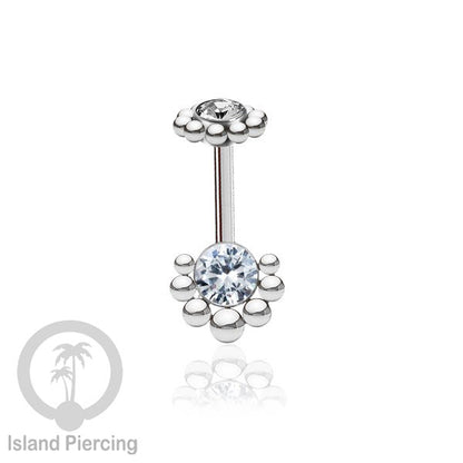 Tindik Helix Stainless warna silver, desain terbaru, Body Piercing Helix dengan kristal
