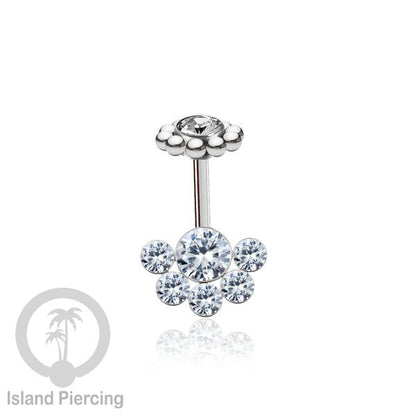 Tindik Helix Stainless warna silver, desain terbaru, Body Piercing Helix dengan kristal