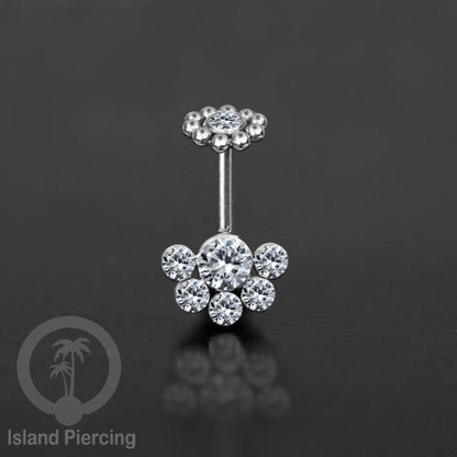 Tindik Helix Stainless warna silver, desain terbaru, Body Piercing Helix dengan kristal