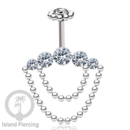 Tindik Helix Stainless warna silver, desain terbaru, Body Piercing Helix dengan kristal
