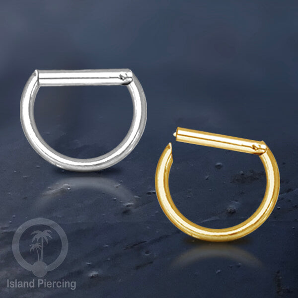 Hinged Septum Piercing Ring stainless steel tragus piercing plain design