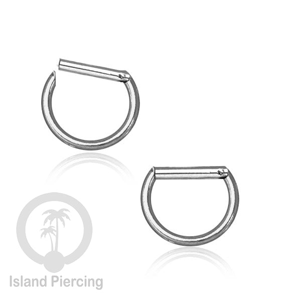 Hinged Septum Piercing Ring stainless steel tragus piercing plain design