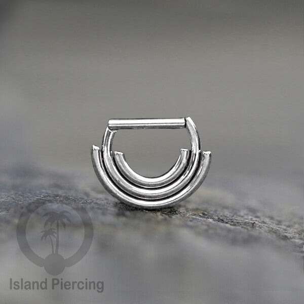 Hinged Septum Piercing Ring stainless steel tragus piercing mix design warna silver