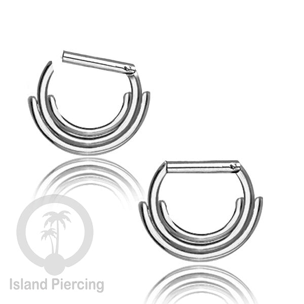 Hinged Septum Piercing Ring stainless steel tragus piercing mix design warna silver
