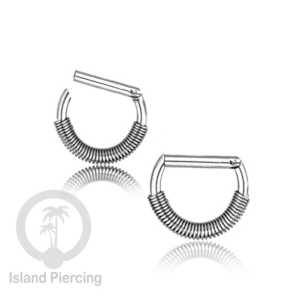 Hinged Septum Piercing Ring stainless steel tragus piercing mix design warna silver