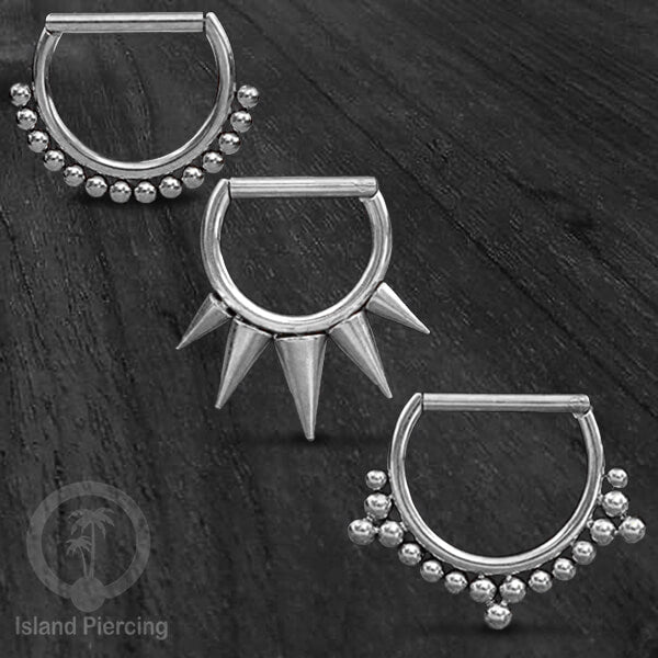 Hinged Septum Piercing Ring stainless steel tragus piercing design campur warna silver