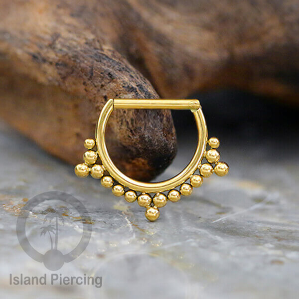 Hinged Septum Piercing Ring stainless steel tragus piercing design campur warna gold