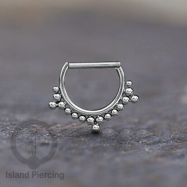 Hinged Septum Piercing Ring stainless steel tragus piercing design campur warna silver