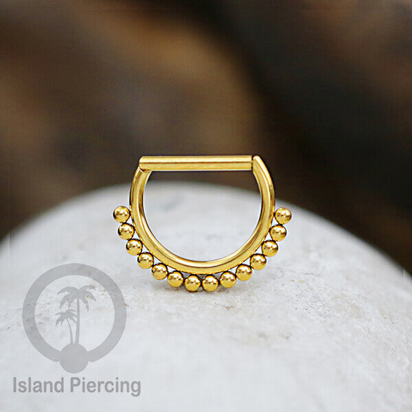 Hinged Septum Piercing Ring stainless steel tragus piercing design campur warna gold