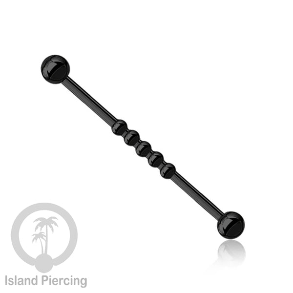 Anting Industrial Piercing stainless warna Hitam dengan banyak variasi asik