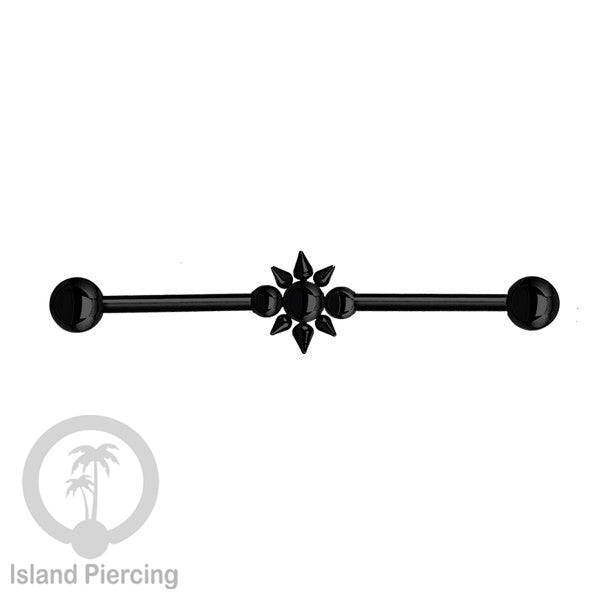 Anting Industrial Piercing stainless warna Hitam dengan banyak variasi asik