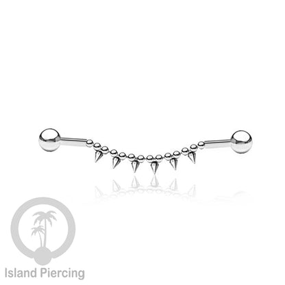 Anting Industrial Piercing stainless warna silver buat dari Rantai yang nyaman