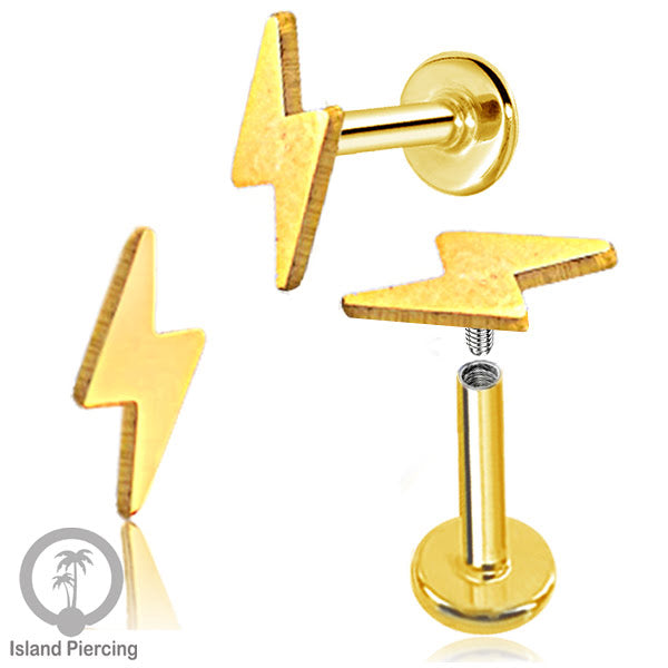 Anting Tindik Labret aneka model warna Gold, Tragus, Daith &amp; Helix Piercing Jewelry