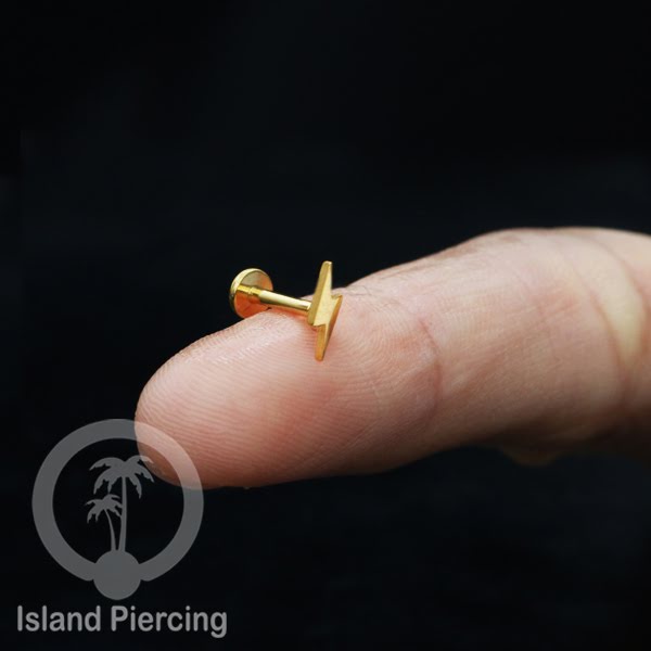 Anting Tindik Labret aneka model warna Gold, Tragus, Daith &amp; Helix Piercing Jewelry