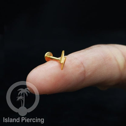 Anting Tindik Labret aneka model warna Gold, Tragus, Daith &amp; Helix Piercing Jewelry