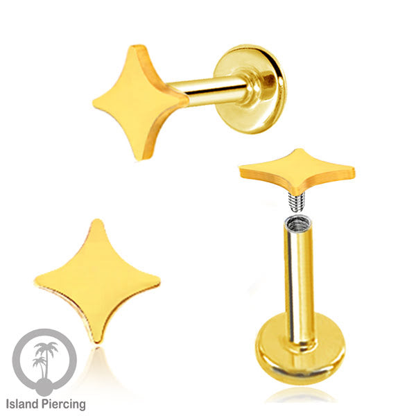 Anting Tindik Labret aneka model warna Gold, Tragus, Daith &amp; Helix Piercing Jewelry